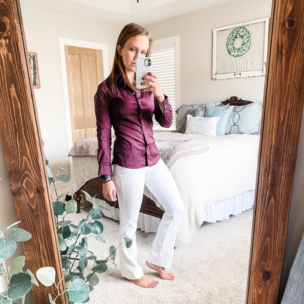 Purple Button-Down Collared Shirt